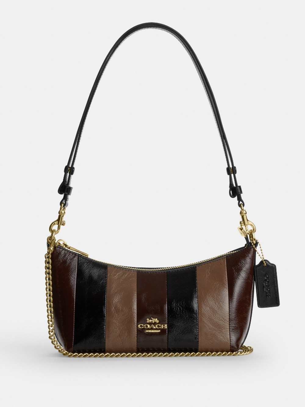 Coach Outlet Caitlin Shoulder Bag With Striped Patchwork